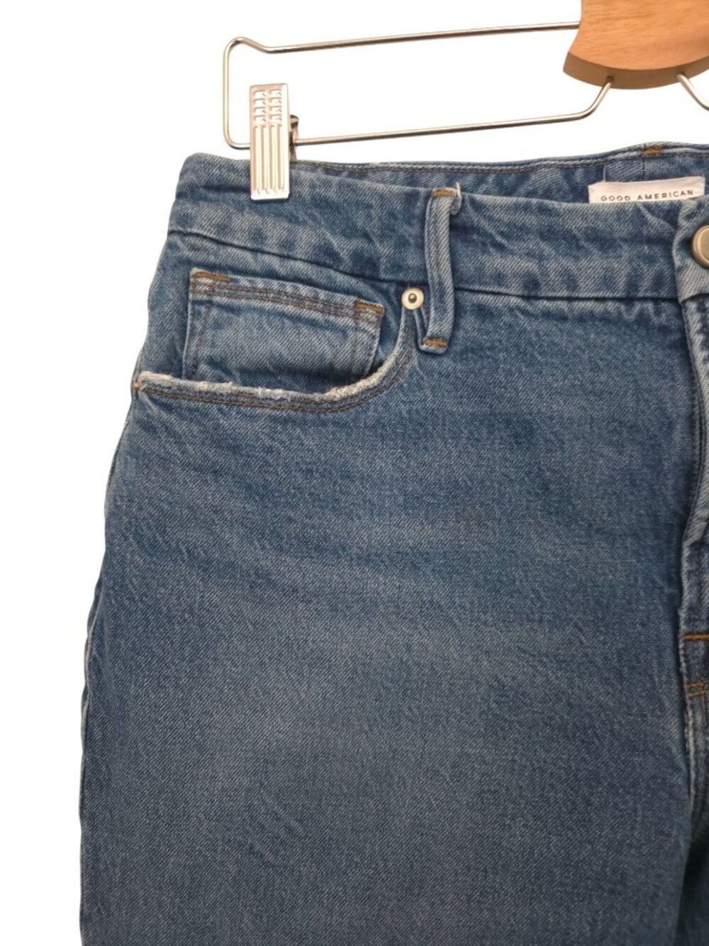 Good American Good Classic Blue Hi-Rise Cropped Denim Jeans Women's Sz 8/29 - Picture 4 of 14